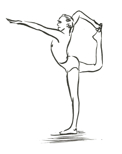 Tänzer, natarajasana, Iyengar