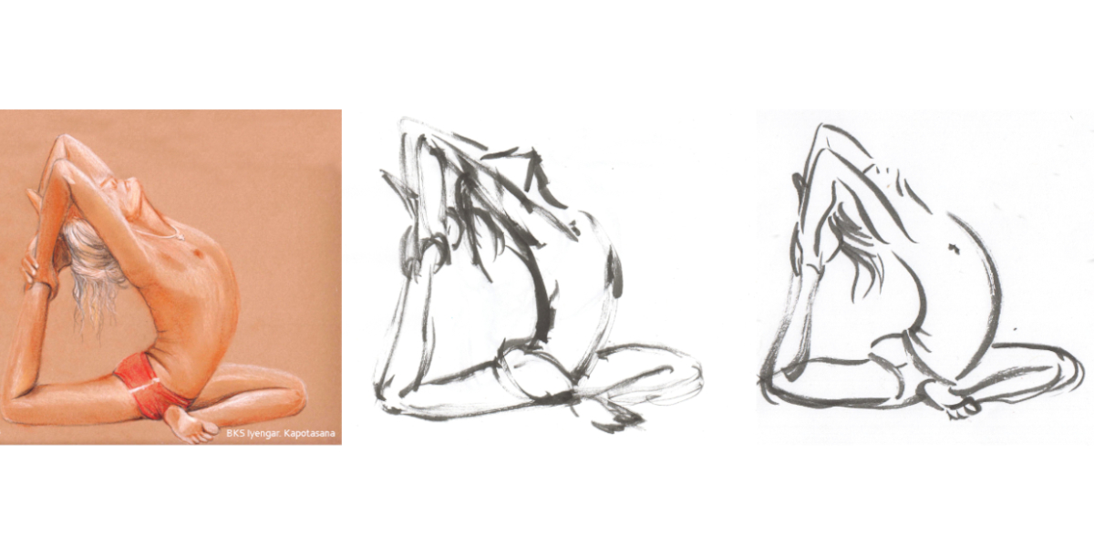 Learn about a yoga pose by drawing